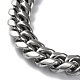 304 Stainless Steel Cuban Link Chain Necklaces(NJEW-P288-26P)-3