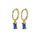 Boucles d'oreilles créoles pendantes en argent sterling véritable 18k plaqué or 925 pour femmes(SY2365-13)-1