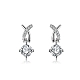 Rhodium Plated 925 Sterling Silver Micro Pave Cubic Zirconia Ear Studs(EJEW-P231-08P)-1