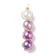 Glass Pearl Round Beads Pendants(PALLOY-JF01879)-2