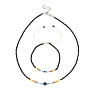 Black Glass Bracelets & Necklaces(SJEW-JS01283-02)
