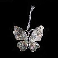 Christmas Transparent Acrylic Big Pendant Decorations, for Christmas Tree Hanging Oranments, Butterfly, 147mm(HJEW-F017-06)