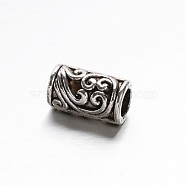 Tibetan Style Zinc Alloy Column Beads, Antique Silver, 8.5x5mm, Hole: 3mm(PALLOY-ZN63835-AS)