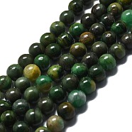 Natural African Jade Beads Strands, Round, 8mm, Hole: 1mm, about 46pcs/strand, 14.96''(38cm)(G-I356-A01-02)