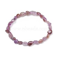 Natural Auralite Stretch Beaded Bracelets, Tumbled Stone, Nuggets, 2 inch~2-1/8 inch(5~5.4cm), Beads: 5~9.5x5~7x4~7mm(BJEW-K213-67)