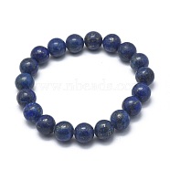 Natural Lapis Lazuli(Dyed) Bead Stretch Bracelets, Dyed, Round, 2-1/8 inch~2-3/8 inch(5.5~6cm), Bead: 8mm(BJEW-K212-B-047)