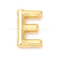 Eco-Friendly Rack Plating Brass Pendants, Long-Lasting Plated, Lead Free & Cadmium Free, Real 18K Gold Plated, Letter Charm, Letter E, 21~23x13~26x4.5~5.5mm, Hole: 2.5~3.5x1.5~2mm(KK-R143-21G-E)