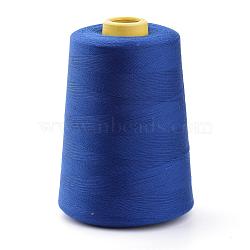 Polyester Sewing Thread Cords, For Cloth or DIY Craft, Medium Blue, 0.1mm, about 7000yards/roll(OCOR-Q033-05)