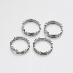 Brass Split Rings, Double Loops Jump Rings, Platinum, 9x1.5mm, Inner Diameter: 8mm, about 2870pcs/500g(KK-E647-09P-9mm)