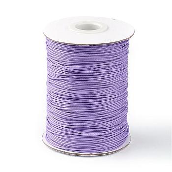 Korean Waxed Polyester Cord, Medium Purple, 1mm, about 85yards/roll