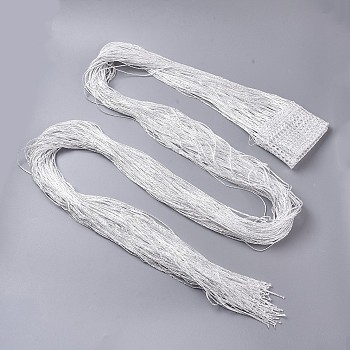 Polyester Silk Door String Curtain, Ribbon Thread Fringe, Strip Tassels, for Room Divider, Wedding Coffee House Restaurant, White, 2x1m