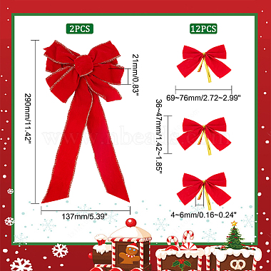 бантики из полиэстера ahademaker 14шт. 2(DIY-GA0003-54)-2