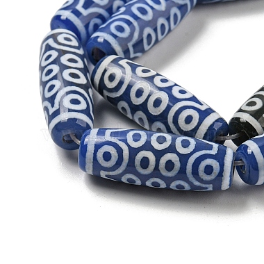Blue Tibetan Style dZi Beads Strands(TDZI-NH0001-B02-01)-4