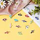 SUPERFINDINGS 64Pcs 16 Style CCB Plastic Enamel Pendants(CCB-FH0001-08)-4