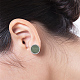 10 Pairs 10 Style Natural & Synthetic Mixed Gemstone Flat Round Stud Earrings(EJEW-AN0003-50)-4