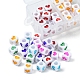 175Pcs 7 Colors White Opaque Acrylic Beads(MACR-YW0002-02)-3
