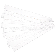 Acrylic Thread Winding Boards, Rectangle Floss Bobbin, Thread Organizer Card for Cross-Stitch, Clear, 300x60x3mm, Hole: 10x10mm(FIND-WH0191-15A-03)