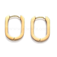 304 Stainless Steel Huggie Hoop Earrings, Oval, Golden, 17x12.5x3mm, Pin: 1mm(STAS-J033-11B-G)
