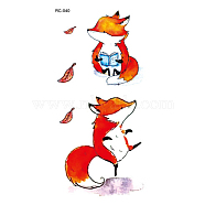 Anmial Theme Removable Temporary Water Proof Tattoos Paper Stickers, Fox Pattern, 10.5x6cm(ANIM-PW0004-03-08)