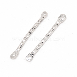 Iron Links Connectors, for DIY Earring, Rectangle, Platinum, 20x2x1.2mm, Hole: 1mm, 50pcs/bag(IFIN-WH0055-02B-P)