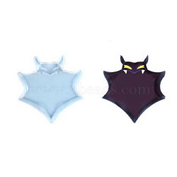 Halloween Theme DIY Cup Mat Silicone Molds, Resin Casting Molds, for UV Resin, Epoxy Resin Craft Making, Bat, 111x102x10mm(DIY-F143-02C)