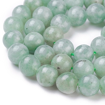 Natural Jadeite Beads Strands, Round, 8mm, Hole: 1mm, about 50pcs/strand, 16.27 inch(41.4cm)