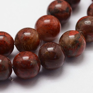 Natural Brecciated Jasper Beads Strands(G-N0182-01-8mm)-3