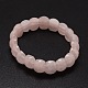 Faceted Natural  Rose Quartz Beads Stretch Bracelets(BJEW-E289-B08)-2