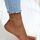 Flat Round Alloy Charm Anklets(WGC96C8-06)-1