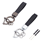 PandaHall Elite 2 Sets 2 Color PU Leather Keychains(KEYC-PH0001-49)-1