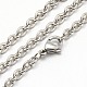 Trendy Unisex 304 Stainless Steel Cable Chain Necklaces(NJEW-M047-C-01)-1