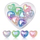 8Pcs 4 Colors Transparent Crackle Acrylic Beads(OACR-YW0001-33)-1