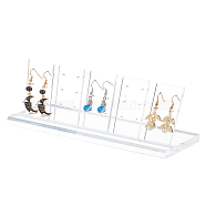 Transparent Acrylic Earring Display Stands, Earring Organizer Holder with 5Pcs Display Cards, Clear, Finish Product: 23x5.45x7.5cm, about 6pcs/set(AJEW-WH0304-96)