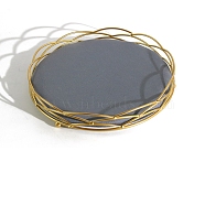 Velvet Jewelry Display Tray, Jewelry Stand, For Display Necklaces Earrings Bracelets, Gray, 250mm(PW-WG47714-02)
