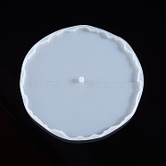 Silicone Molds, Resin Casting Molds, For UV Resin, Epoxy Resin Jewelry Making, Flat Round Tray, White, 155x7mm, Inner Diameter: 147mm(DIY-L021-41A)