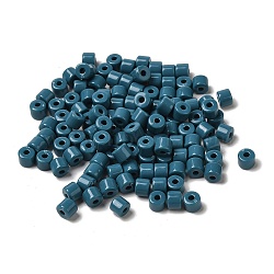 Opaque Acrylic Beads, Column, Steel Blue, 6.5x5mm, Hole: 2.2mm(SACR-Z001-01G)