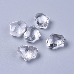 Natural Quartz Crystal Heart Palm Stone, Pocket Stone for Energy Balancing Meditation, 20x25x11~13mm(G-F659-A06)