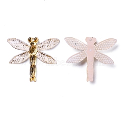 Transparent Resin Pendants, Dragonfly, Peru, 26.5x31.5x3.5mm, Hole: 1mm(RESI-WH0020-020A)