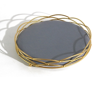 Velvet Jewelry Display Tray, Jewelry Stand, For Display Necklaces Earrings Bracelets, Gray, 250mm