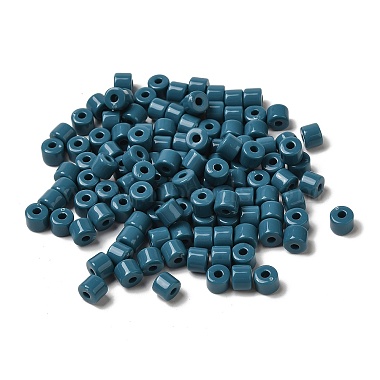 Steel Blue Column Acrylic Beads