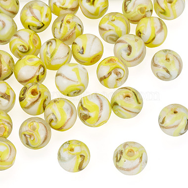 30&nbsp;pi&egrave;ces de perles de sable dor&eacute; faites &agrave; la main(LAMP-TA0002-37E)-2