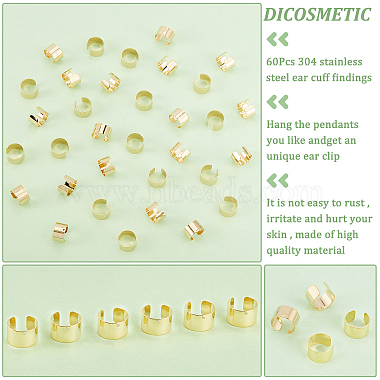 60Pcs 304 Stainless Steel Ear Cuff Findings(STAS-DC0009-58)-4