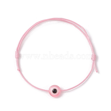 bracelet de perles tressées en résine mauvais œil(BJEW-JB09961)-3