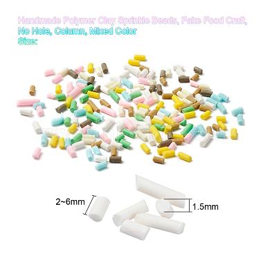 8000Pcs 8 Colors Handmade Polymer Clay Sprinkle Beads(CLAY-YW0001-13B)-3