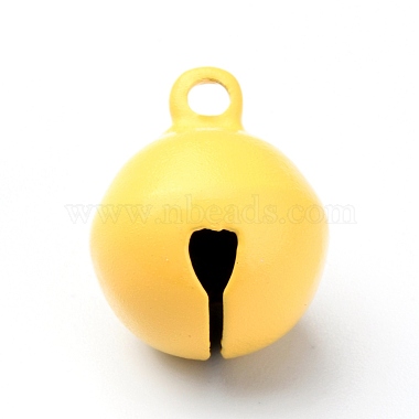 Baking Paint Brass Bell Pendants(KK-WH0044-35B)-2