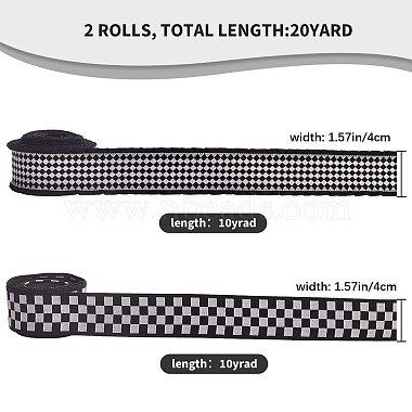 20 Yards 2 Styles Polyester Ribbons(OCOR-GF0002-34)-2
