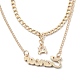 Alloy Double Layered Necklaces(NJEW-B0002-09G)-2