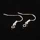Silver Color Plated Brass Earring Hooks(X-EC135Y-S)-1