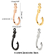 Unicraftale 8Pcs 4 Colors 304 Stainless Steel Hook and S-Hook Clasps(STAS-UN0021-47)-4