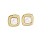 316 Surgical Stainless Steel & CCB Imitation Pearl Stud Earrings for Women(STAS-B063-03G-03)-1